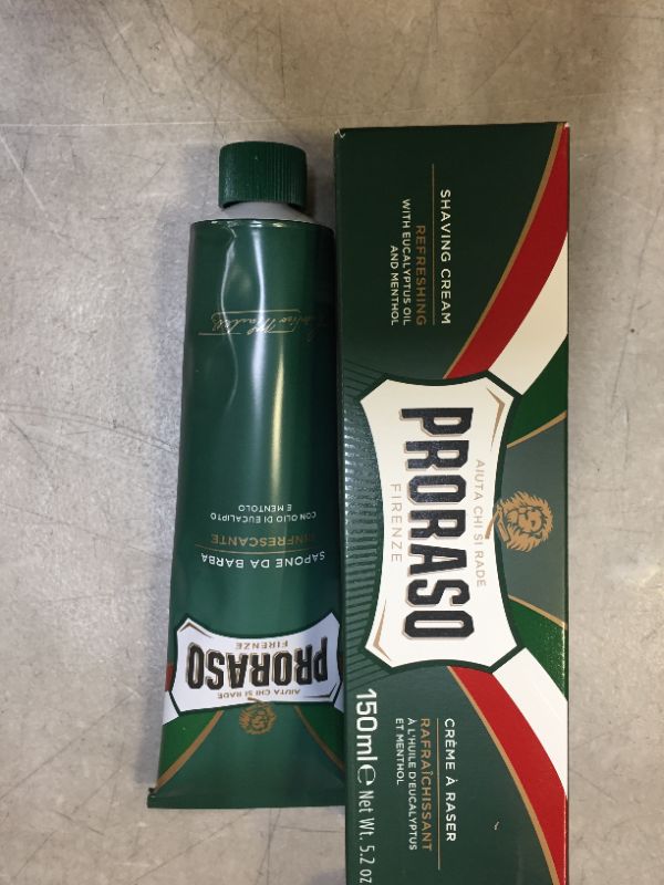 Photo 2 of 
Proraso Shaving Cream for Men, Refreshing and Toning with Menthol and Eucalyptus Oil, 5.2 Ounce