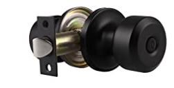 Photo 1 of 2 PACK - Matte Black Privacy Locks, Keyless Interior Bed/Bath Door Knobs