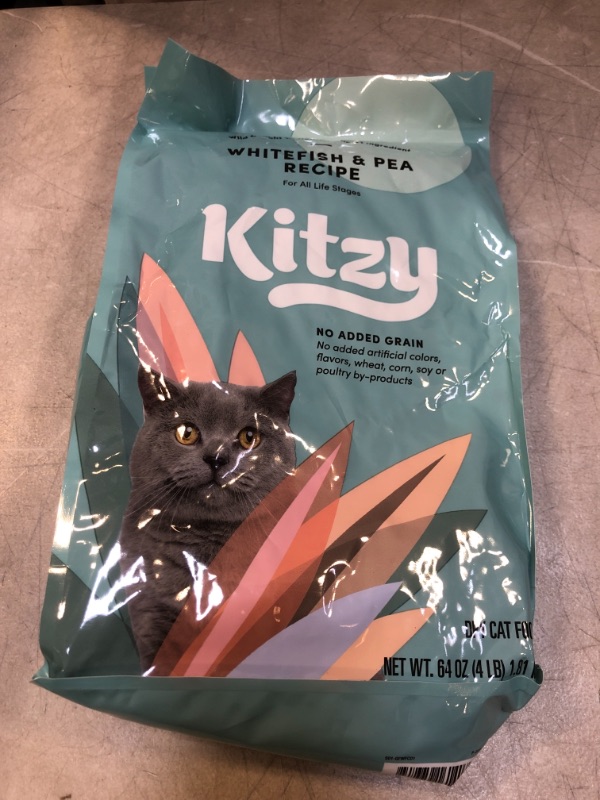Photo 2 of Amazon Brand – Kitzy Dry Cat Food, No Added Grains (Turkey/Whitefish & Pea Recipe)
exp - 10 - 21 