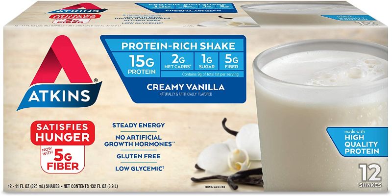 Photo 1 of Atkins Creamy Protein-Rich Shake With High-Quality Creamy Vanilla, 12 Count
exp - 7 - 22 - 22 
