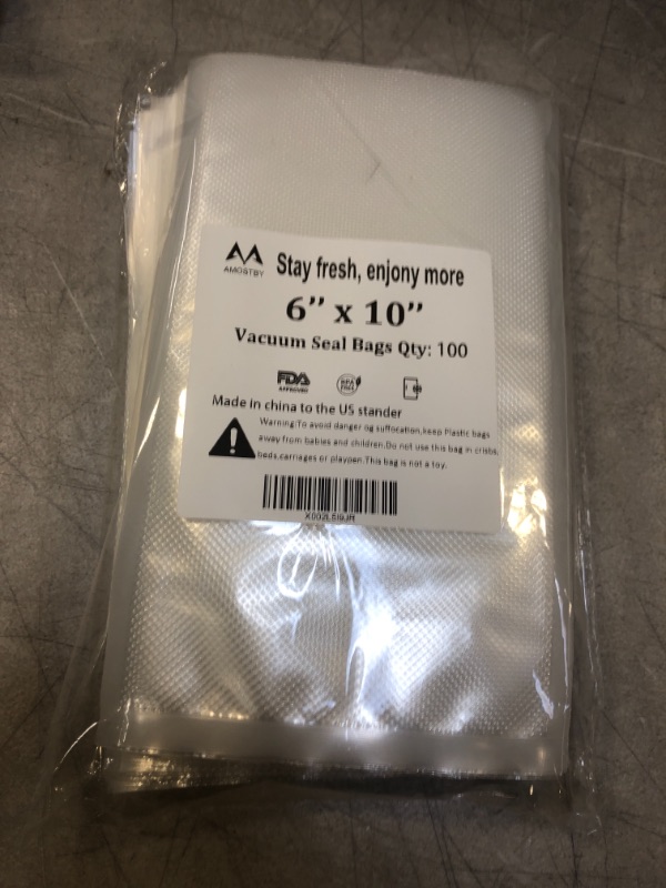 Photo 2 of AMOSTBY Vacuum Sealer Bags Rolls For Food Saver,Seal a Meal,Great for vac storage,Meal Prep or Sous vide cooking,Safe Cut to Request Size (6'' X 10'')
