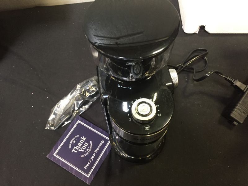 Photo 2 of SHARDOR Electric Burr Coffee Grinder 2.0, Adjustable Burr Mill with 16 Precise Grind Setting for 2-14 Cup, Black