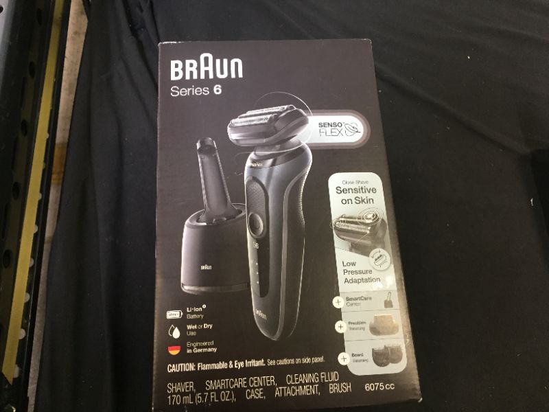 Photo 4 of Braun Electric Razor for Men SensoFlex with Beard Trimmer, Rechargeable, Wet & Dry Foil Shaver with 4-in-1 SmartCare Center and Travel Case, Black
