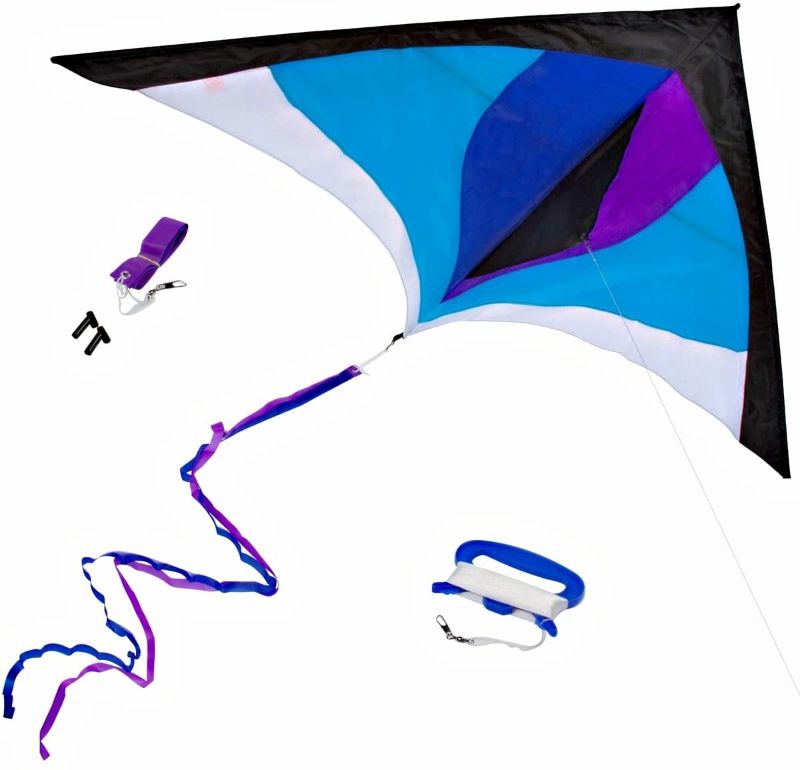 Photo 1 of Best Delta Kite, Easy Fly for Kids and Beginners, Single Line w/Tail Ribbons, Stunning Colors, Large, Meticulously Designed and Tested + Guarantee + Bonuses 3 PK
