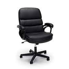 Photo 1 of OFM Essentials Executive Leather Manager's Chair in Black ESS-6025
