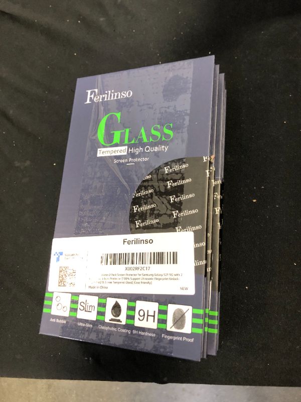 Photo 1 of [4 Pack] Ferilinso 2 per Pack Screen Protector for Samsung Galaxy S21 5G, [NOT Fit S21+Plus], with 2 Pack Camera Lens Protector [100% Support Ultrasonic Fingerprint Unlock-Super Fast] [Case Friendly]