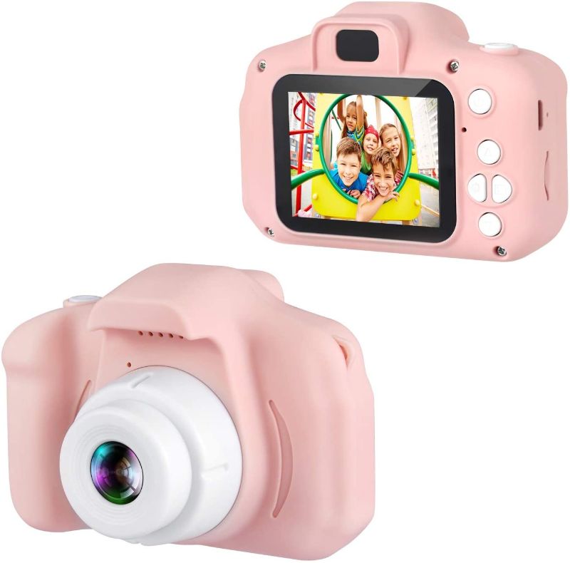 Photo 1 of Dartwood 1080p Digital Camera for Kids with 2.0” Color Display Screen & Micro-SD Card Slot for Children - 32GB SD Card Included (Pink)
