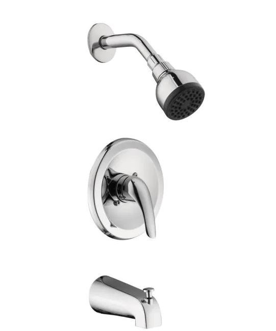 Photo 1 of Aragon Single-Handle 1-Spray Tub and Shower Faucet in Chrome (Valve Included)
