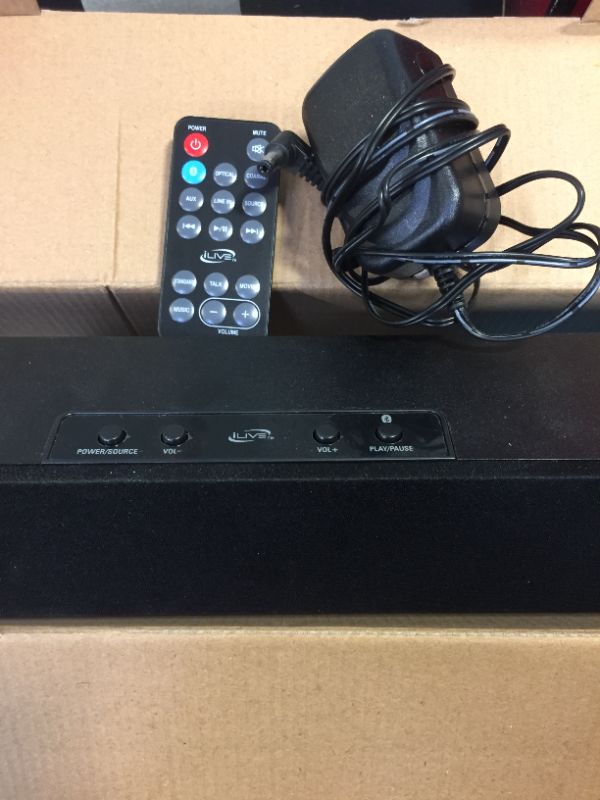 Photo 1 of ILIVE 37 in. Sound Bar with Bluetooth Wireless and Remote --- SMALL MARK OF WHITE PAINT OR POSSIBLY MARKER 
