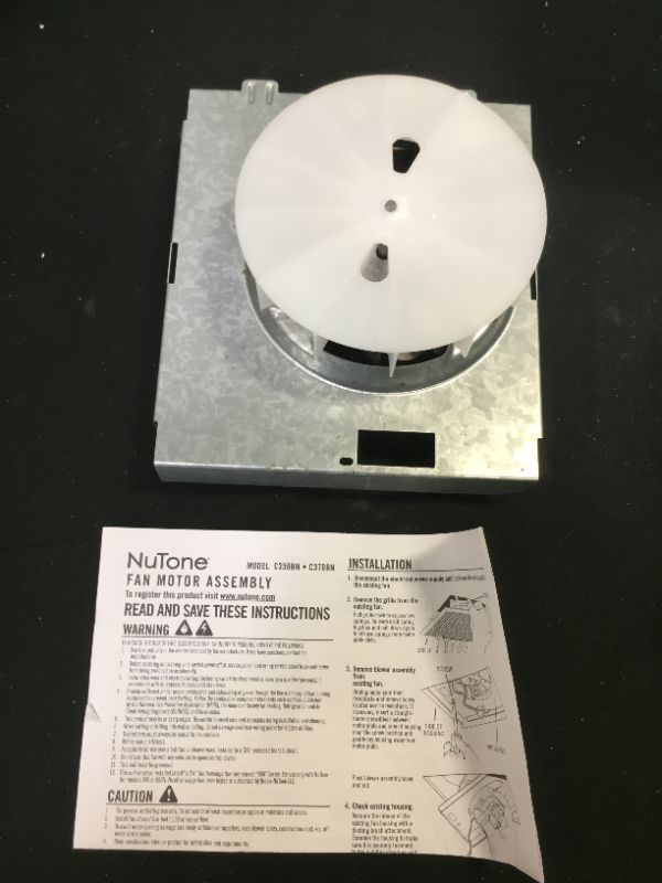 Photo 1 of Broan-NuTone 70 CFM Replacement Motor Wheel for 695A Bathroom Exhaust Fan