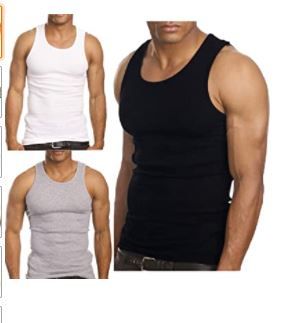 Photo 1 of 3 Pack Men's A-Shirt Tank Top Gym Workout Undershirt (Slim & Muscle Fit ONLY)
XL