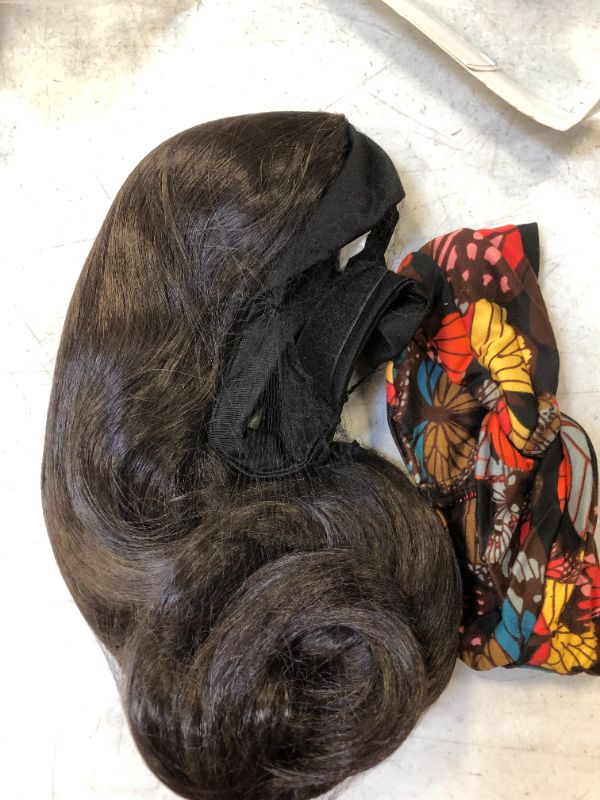 Photo 1 of Headband Wig, Long Wave Heat Resistant Glueless Synthetic Wigs for Black Woman Daily Party Wear 26 Inches
