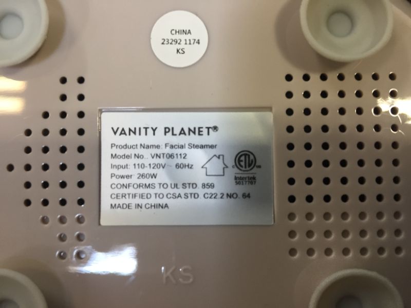 Photo 4 of Vanity Planet Aira Ionic Facial Steamer (Beige) - Pore Cleaner that Detoxifies, Cleanses and Moisturizes - Adjustable Nozzle, Water Tank with 3 Essential Oil Baskets