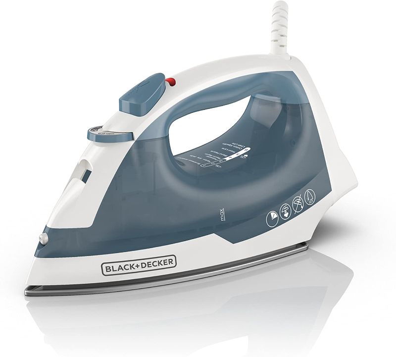 Photo 1 of BLACK+DECKER Easy Steam Compact Iron, IR40V , Blue 10.4 x 5.8 inches
