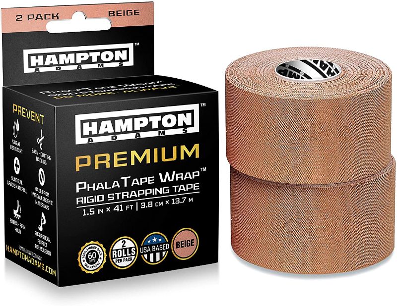 Photo 1 of (2 Pack) Rigid Strapping Tape - for Blister Prevention & McConnell Knee or Feet Taping for Backpacking Walking Running Hiking Trail Climbing in Shoes or Sock Liners - Perfect with Gaiters
