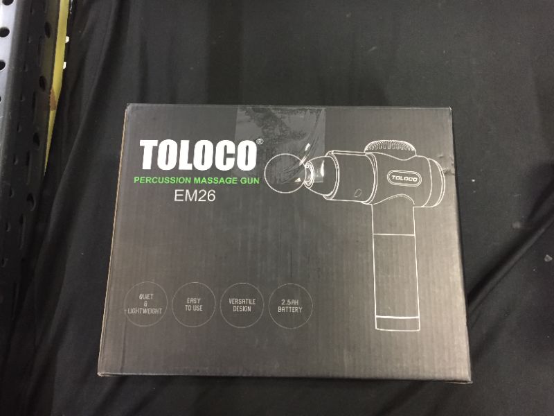 Photo 4 of TOLOCO Massage Gun, Upgrade Percussion Muscle Massage Gun for Athletes, Handheld Deep Tissue Massager (Black)
