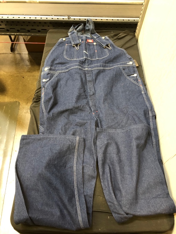 Photo 2 of Dickies Men's Stonewashed Denim Bib Overall. 40X32
