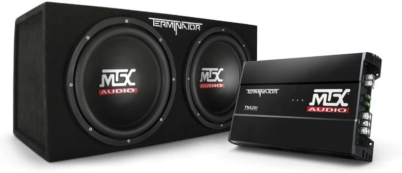 Photo 1 of MTX Audio TNP212D2 Terminator Power Pack Subwoofer System - Set of 2,BLACK
