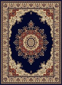 Photo 1 of 8x10 Sensation Oriental Blue Medallion Circle 4707 Area Rug - Approx 7'10"x10'3"
