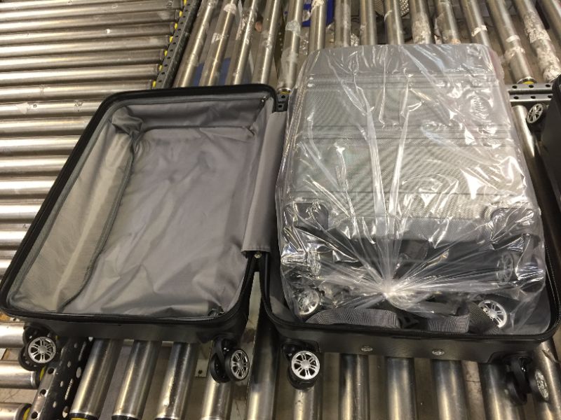 Photo 6 of 20'' /24'' /28'' 3 Piece Nested Hardside & Spinner Suitcase Luggage Sets with TSA Lock, Grey