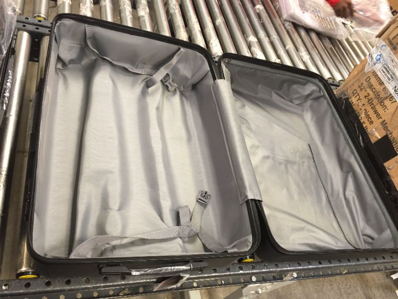 Photo 5 of 20'' /24'' /28'' 3 Piece Nested Hardside & Spinner Suitcase Luggage Sets with TSA Lock, Grey