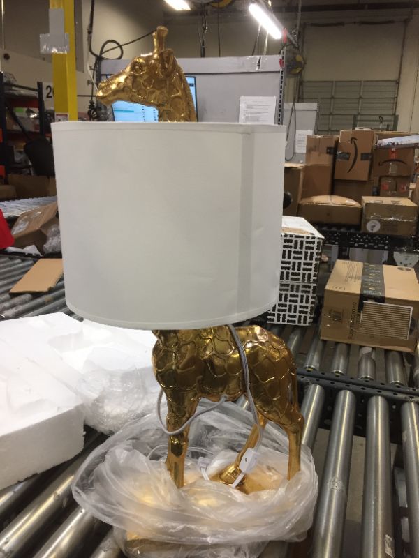 Photo 2 of Creative Co-Op DA7565 Table Lamp, Gold Giraffe
