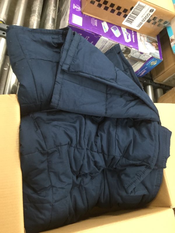 Photo 1 of Amazon Basics All-Season Cotton Weighted Blanket - 25-Pound