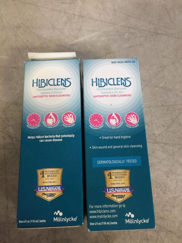 Photo 2 of  (2 PACKS) Hibiclens – Antimicrobial and Antiseptic Soap and Skin Cleanser – 4 oz – for Home and Hospital – 4% CHG ---EXP 02/2022
