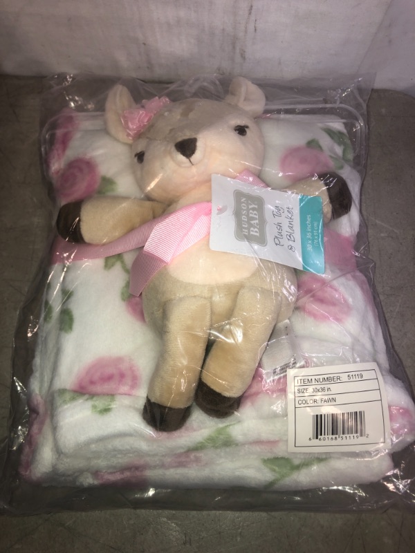 Photo 1 of Hudson Baby Boy and Girl Plush Blanket and Toy - Fawn

