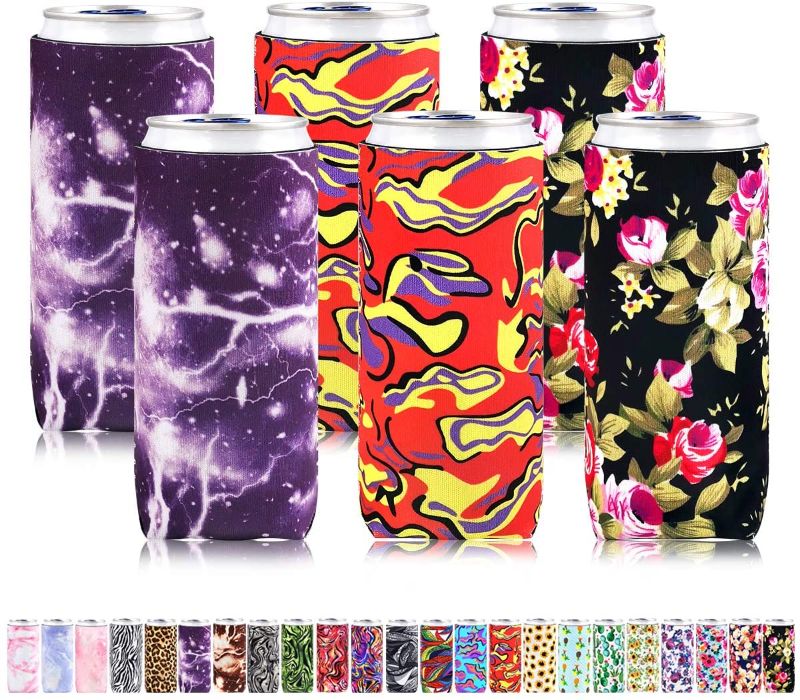 Photo 2 of 2PC LOT
Neoprene Slim Beer Can Cooler, Skinny Can Coolers Soft Drink Coolies Collapsible Insulators Bulk for Cans, Slim Can Cooler Sleeves Fits 12oz Slim Energy Drink & Beer - Fun for Customization (6pc F)

Neoprene Slim Beer Can Cooler, Skinny Can Cooler
