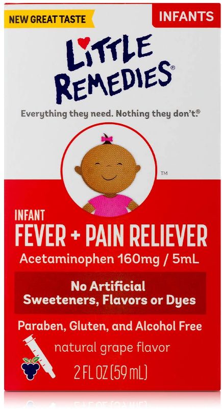 Photo 1 of 2PC LOT, CHILDRENS MEDICATION
Little Remedies Infant Fever & Pain Reliever, Natural Grape Flavor, 2 fl oz EXP 09/21

Little Noses Saline Spray/Drops for Dry for Stuffy Noses, 1-Ounce (30 ml) EXP 11/21
