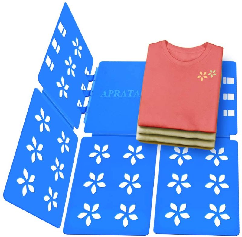 Photo 1 of Aprata Shirt Folding Board Adult Size Adjustable Clothes Easy Laundry Clothing Folder Organize Board Folding Boards Blue
