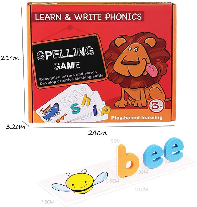 Photo 1 of Educational Toys, Alphabet Learning Writing Flash Cards Games for Toddlers 3 4 5 Year Old Preschool Matching Letter Spelling Games for Kids 3-8 Years Old Boys Girls Birthday
