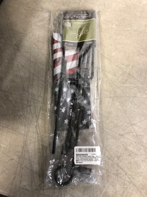 Photo 1 of 2020 Vote President Garden Flag - Set with Stand Patriotic Democrat Republican Tea Party United State American Election - House Banner Small Yard Gift Double-Sided 13 X 18.5
