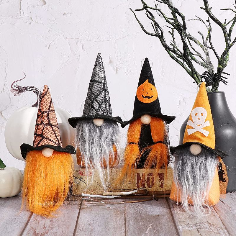 Photo 1 of APCHFIOG Mini Halloween Gnomes Plush Ornaments, Handmade Nordic Tomte Swedish Elf Nisse Scandinavian Tree Hanging Gnome for Holiday Party Home Table Decor Gift ,Pack of 4
2 COUNT 