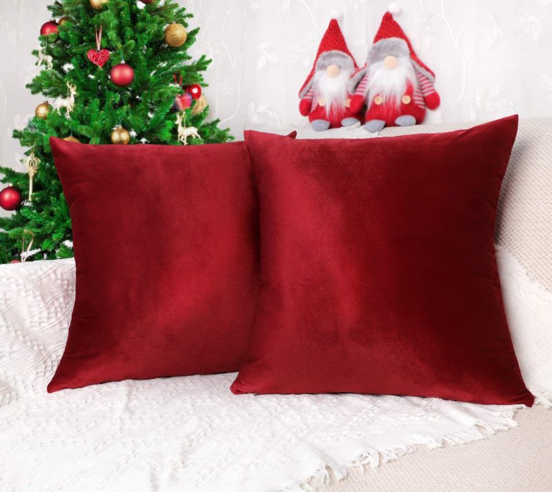 Photo 1 of 2PC LOT
4TH Emotion Pack of 2 Cozy Velvet Throw Pillow Covers Cases for Couch Sofa Home Decoration, 18 X 18 Inches Wine Red

Wander Agio Womens Warm Winter Infinity Scarves Set Blanket Scarf Pure Color
