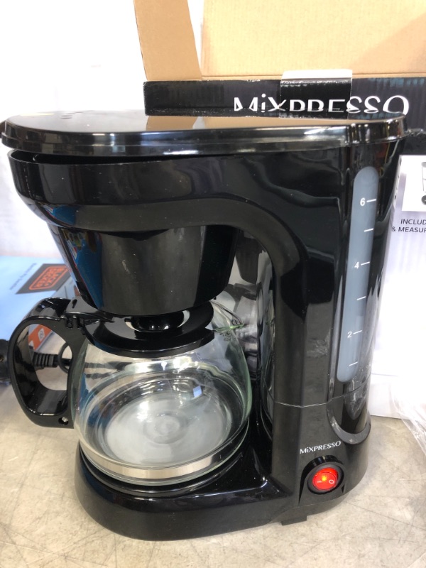 Photo 2 of 6-Cup Drip Coffee Maker, Coffee Pot Machine Including Reusable And Removable Coffee Filter, Small Coffee Maker, Electric Coffee Maker - By Mixpresso
