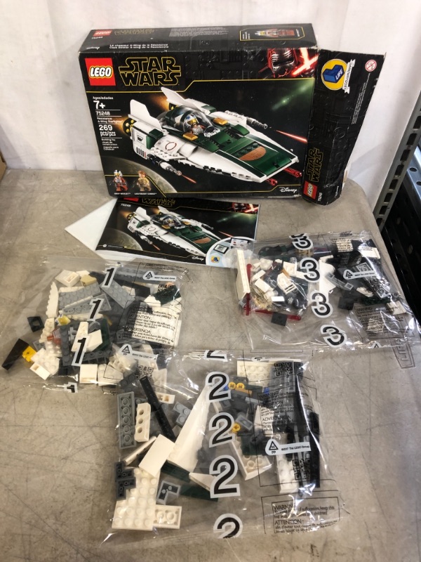 Photo 2 of LEGO Star Wars: The Rise of Skywalker Resistance A Wing Starfighter 75248 Advanced Collectible Starship Model Building Kit (269 Pieces)
