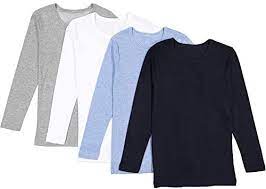 Photo 1 of Brix Boys' Long Sleeve Tees - Tagless Crewneck Cotton Soft 4-pk Shirts. 2-20
EXP 14-16