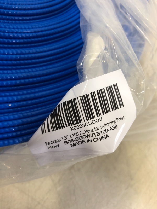 Photo 3 of 1.5" Dia x 100 ft Discharge Backwash Hose for Swimming Pools, Heavy Duty Reinforced Lay Flat Discharge Hose for Water Transfer Applications
