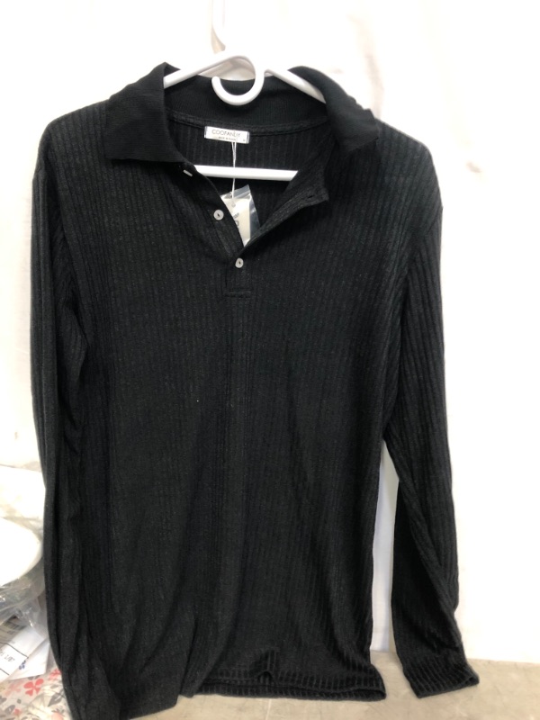 Photo 1 of MEN'S DARK GREY LONG SKEEVE SHIRT, SIZE M