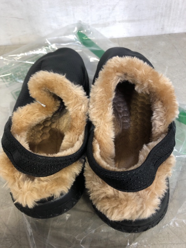 Photo 1 of FRABRIC FAUX FUR LINED CLOGS, SIZE UNKNOWN 