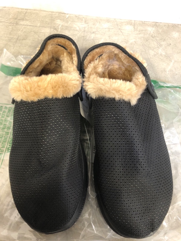 Photo 1 of FRABRIC FAUX FUR LINED CLOGS, SIZE UNKNOWN 