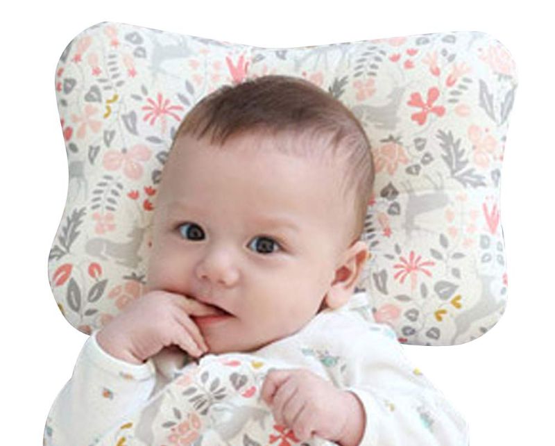 Photo 1 of Baby Pillow for Newborn Breathable 3D Air Mesh Organic Cotton, Protection for Flat Head Syndrome Bambi Pink
