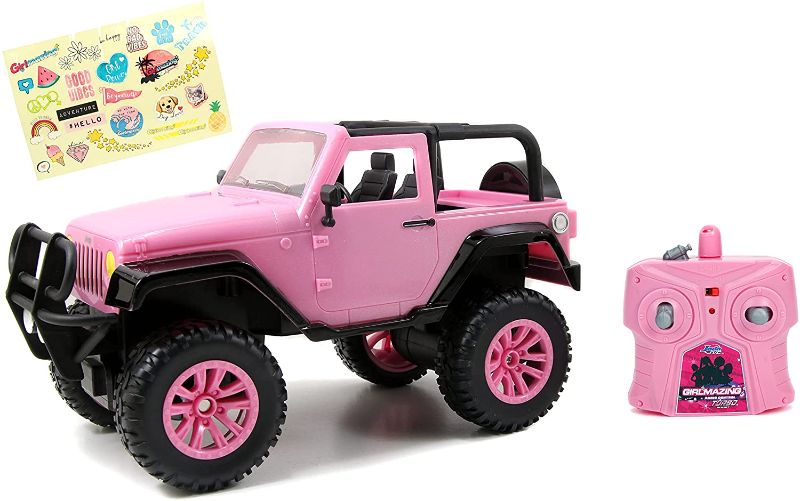 Photo 1 of Jada Toys GIRLMAZING Big Foot Jeep R/C Vehicle (1:16 Scale), Pink
