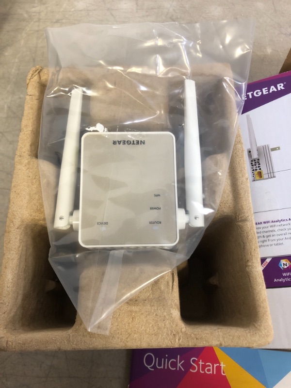 Photo 2 of NETGEAR WiFi Extender EX6120 - Coverage Up to 1500 Sq Ft and 25 Devices with AC1200 Dual Band Wireless Signal Booster and Repeater (Up to 1200Mbps Speed), and Compact Wall Plug Design, Range Extender
