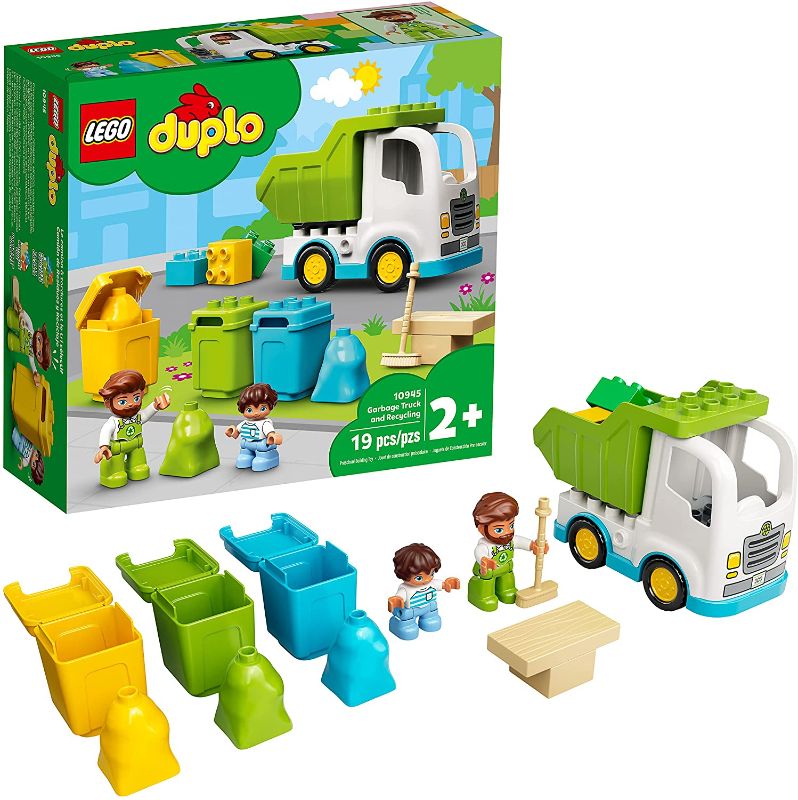 Photo 1 of LEGO DUPLO Town Garbage Truck and Recycling 10945 Educational Building Toy; Recycling Truck for Toddlers and Kids; New 2021 (19 Pieces)
