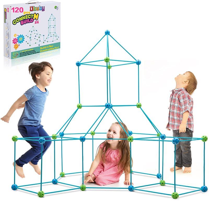 Photo 1 of Obuby Kids Fort Building Kit 120 Pieces Construction STEM Toys for 5 6 7 8 9 10 11 12 Years Old Boys and Girls Ultimate Forts Builder Gift Build DIY Educational Learning Toy for Indoor & Outdoor
