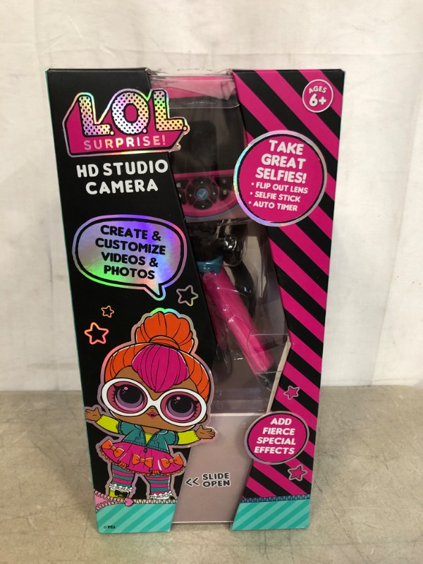 Photo 2 of LOL Surprise HD Studio Camera, High-Definition Camera for Photos and Videos, Green Screen for Special Effects and Backgrounds, Flip-Out Selfie Camera, Selfie Stick, Auto Timer, Tripod, Gift Ages 6+
