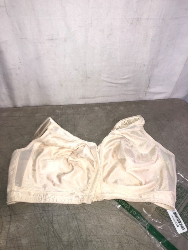 Photo 1 of WOMEN'S FRONT HOOK BRA, NO PADDING, BEIGE, SIZE 48DD